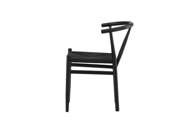 Spisebordsstol Alfons 41x46x41 cm Sort Stål Reb