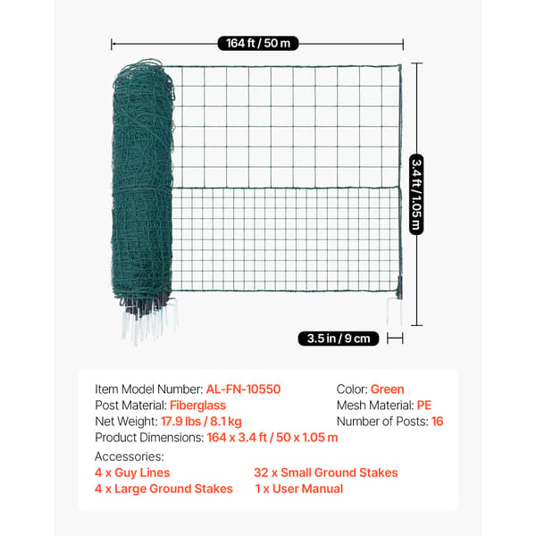 Midlertidigt hegn 105x5000 cm Grøn plastnet