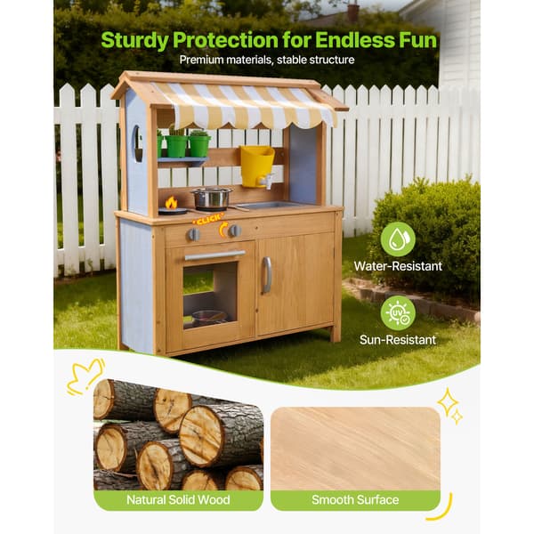 Mud Kitchen, 79,5x33,9x100 cm, Natur, Træ