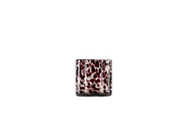 Lanterne Glora 8x8 cm Sort Glas