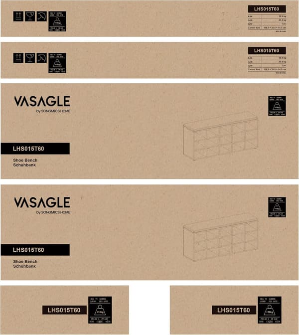 Skobänk 105x30,3x48 cm Brun Förvaring