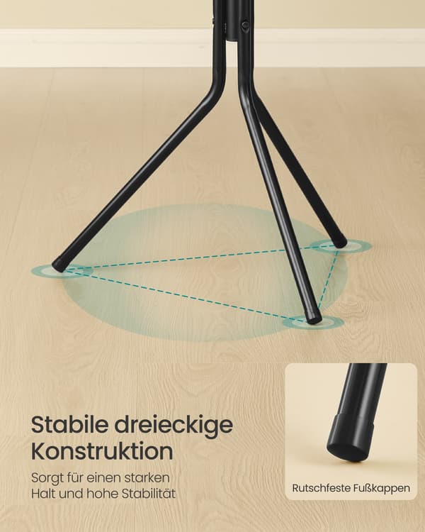 Tøjstativ 48x43x175 cm Sort, Metal