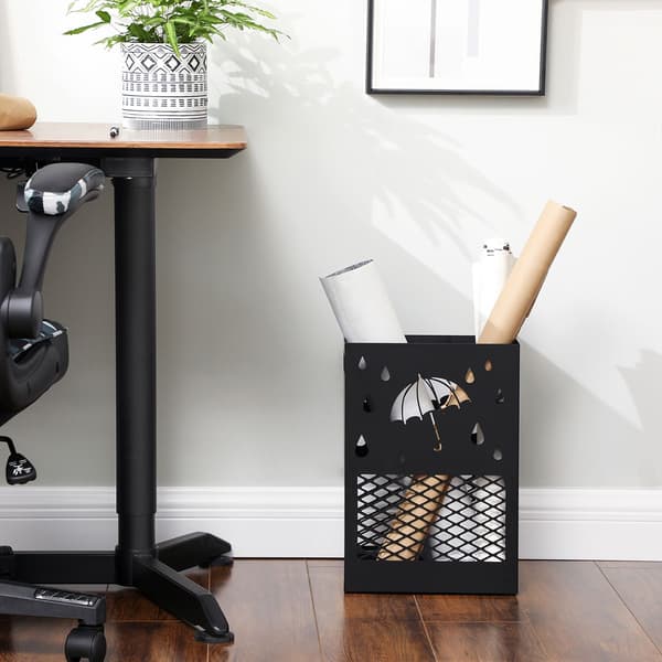 Paraplystander 28,5x12,2x41 cm Sort Metal