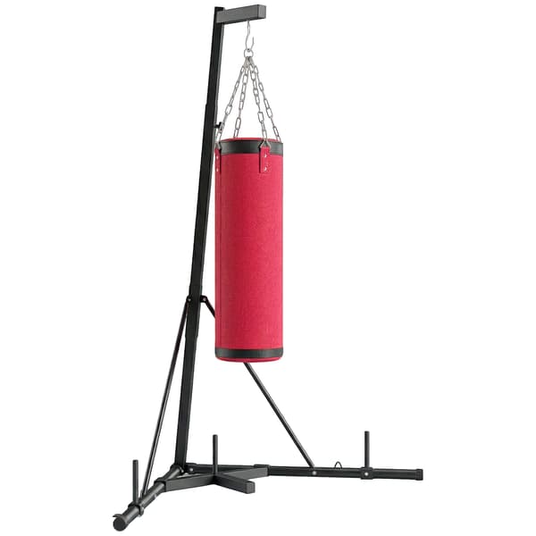Stativ til boksebold 175x91x185-231 cm Rød stål