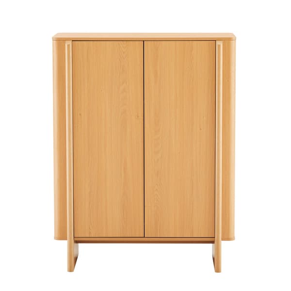 Highboard MORBEN 100x42x130 cm Tammi melamiini