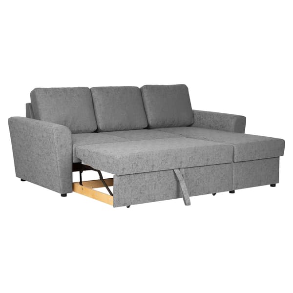 Hörnbäddsoffa INGA 217x160x88 cm Grå Tyg
