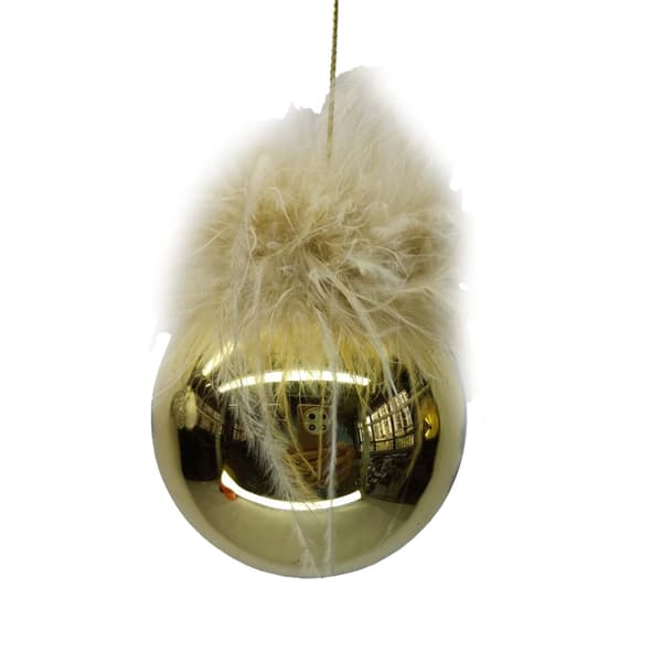Juleophæng 8 cm Guld Glas