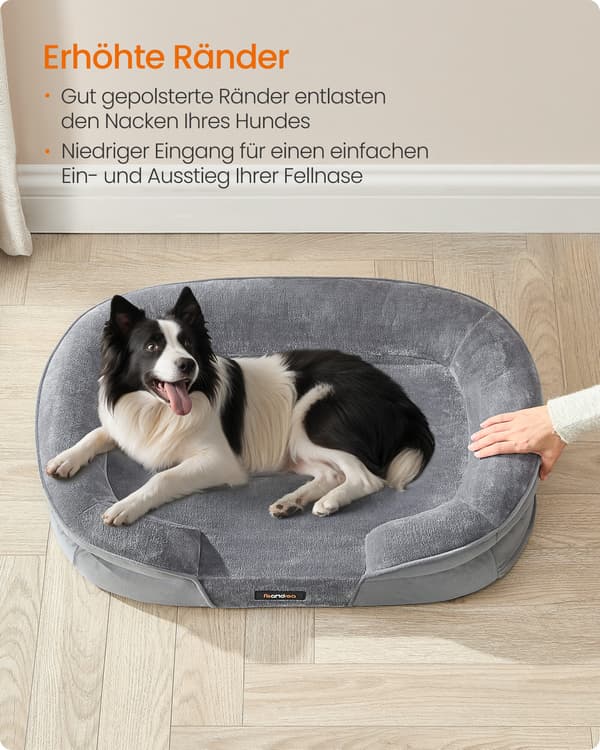 Hundeseng 91x68x18 cm Grå