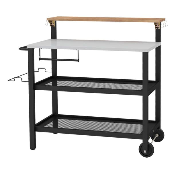Rullende barvogn, 116x55x130 cm, Sort , Star