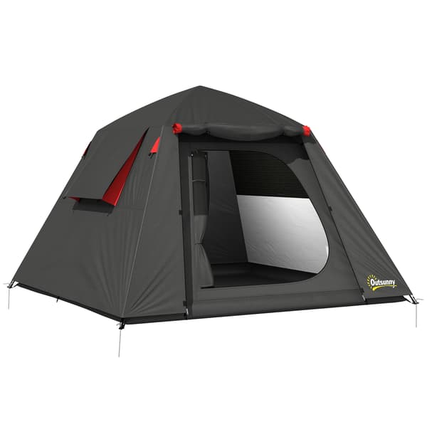 Campingtält 210x210x150 cm Mörkgrå Polyester