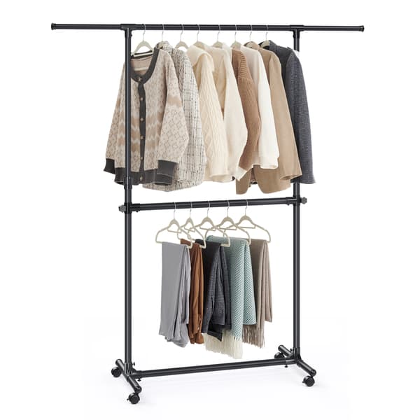Tøjstativ 101x49x115 cm Sort Stål
