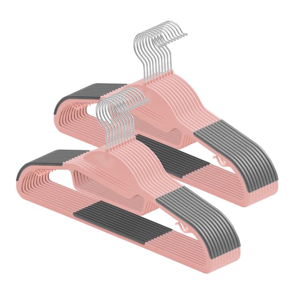 Kleshenger 41,5x22,5 cm Rosa-Mørkegrå Plast