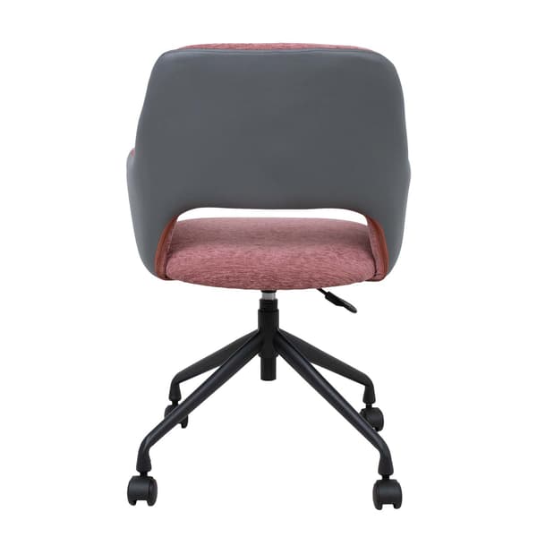Kontorstol 57x62x82-88 cm Mørk Rosa Grå