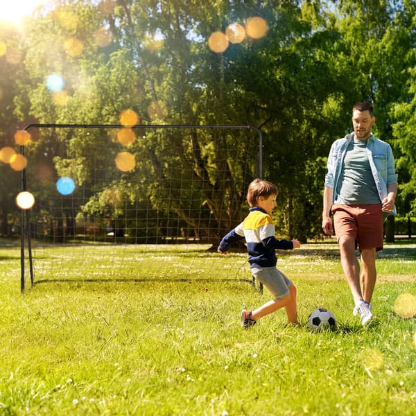Fodboldmål, 153x217x75 cm, Sort, Kodustaar