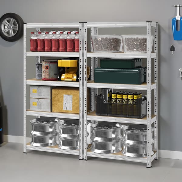 Tungt Hyllplan 50x100x200 cm Silver Stål