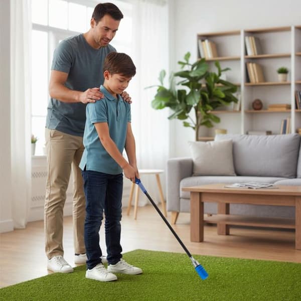 Golf svingtræner, 80x3,6 cm, blå , Star