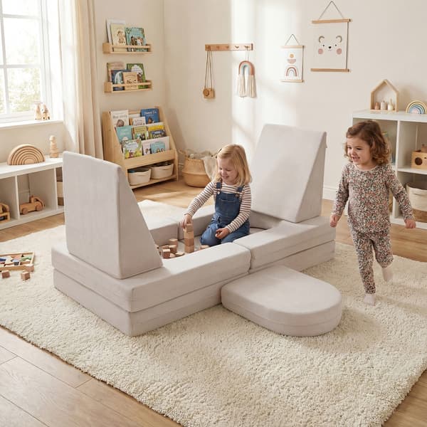 Modulaarinen leikkisohva 10-osainen setti beige
