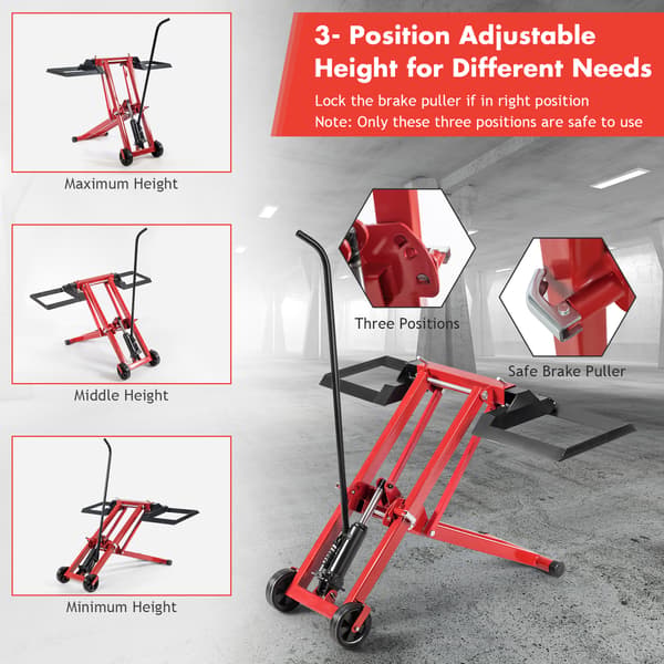 Mower Jack 102x68x81 cm sort/rød