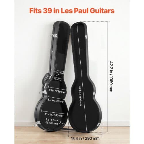 Elektrisk Guitar Hardcase LP-Guitar Box 108x39 cm sort