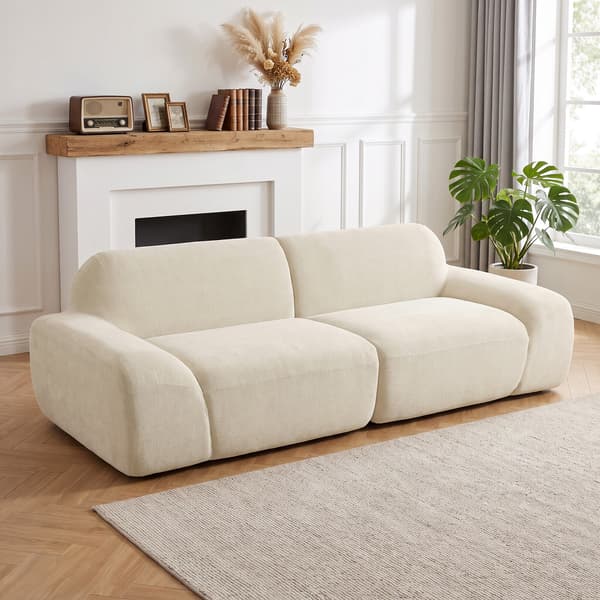 3-sits soffa 244x95x70 cm krämvit