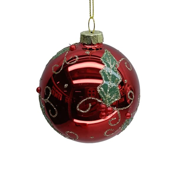 Juleophæng 8 cm Rødt Glas