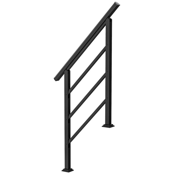 Trappegelænder, 95x5x98 cm, Sort, Metal