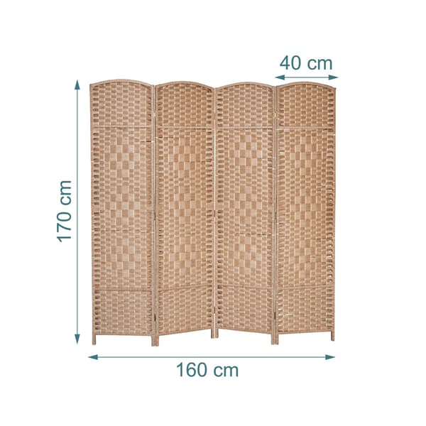 Foldeskærm 170x160x2 cm foldbar, Kodustaar