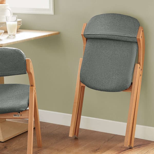 Sammenklappelige spisebordsstole 47,5x59x77 cm grå, træ