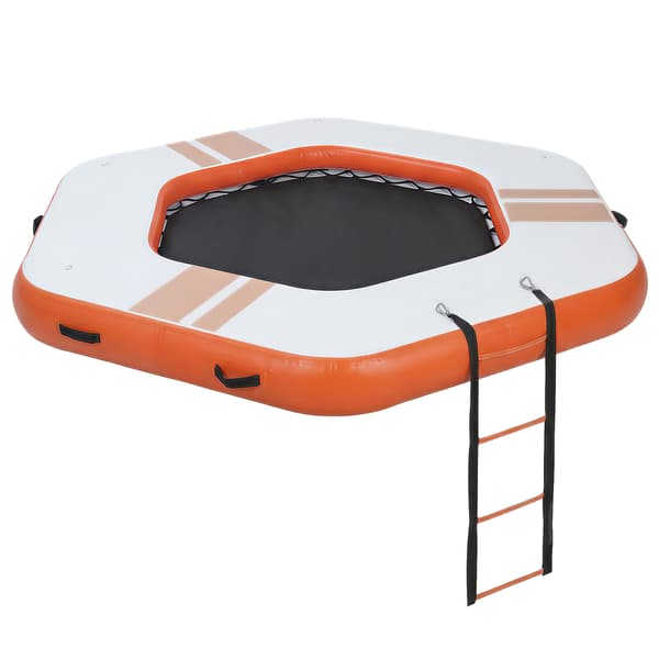 Oppustelig flydedock 260x260x15 cm Orange
