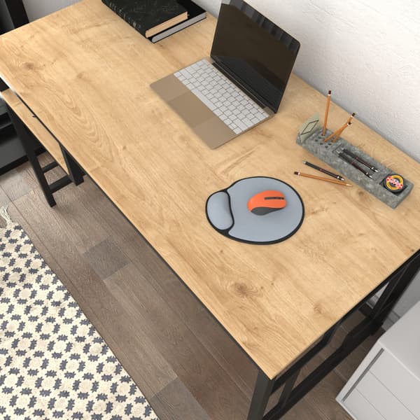 Skrivebord, Kennesaw, 120x60 cm, sort