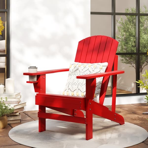 Adirondack-stol 72x97x92 cm Röd trä