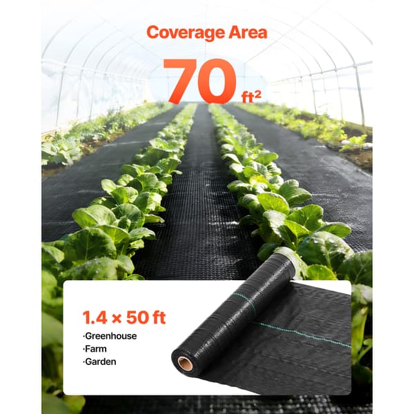 Ukedækningsstof 40x1520 cm Sort Polypropylen