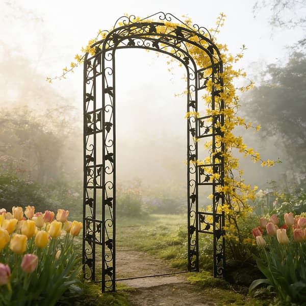 Rose Arch Metall Svart, Kodustaar