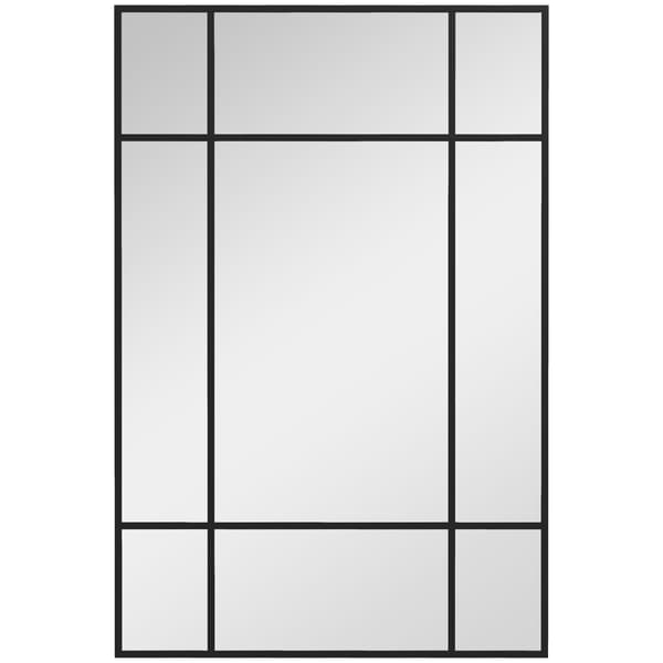Väggspegel 90x2x60 cm svart