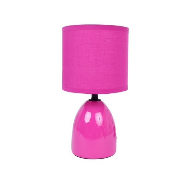 Bordlampe Lunar 23 cm Rosa Stof
