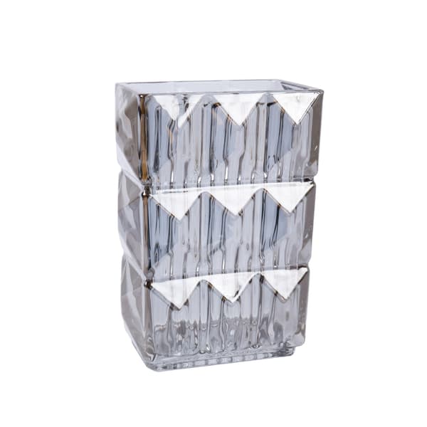 Vase 13x8x19 cm Sølv Glas