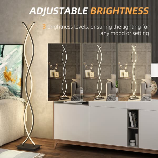 LED-gulvlampe 35x20x140 cm sort