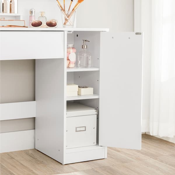 Sminkbord 80x40x132 cm vit