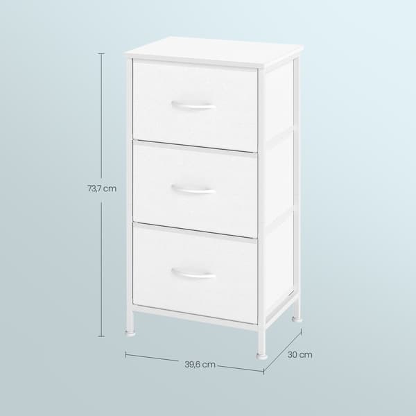 Kommode 30x39,6x73,7 cm Hvit MDF
