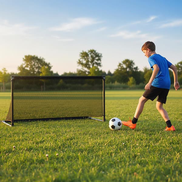 Bærbart fodboldmål 150x71x76 cm sort