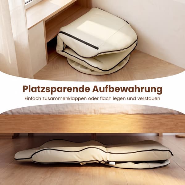 Drejelig gulvspilestol 60x56x77,5 cm beige