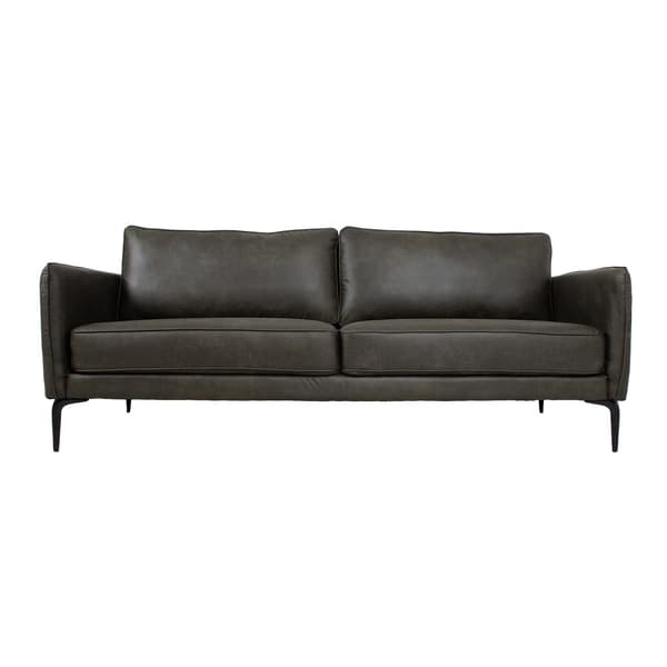 Soffa SOFIA 195x83x82 cm mörk oliv, metallram