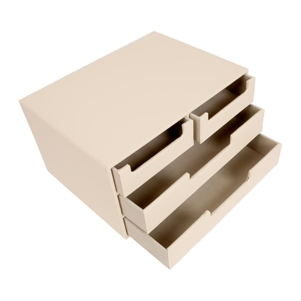Dokumentskuffe WILMA 34x26x18,5 cm Creme kunstlæder