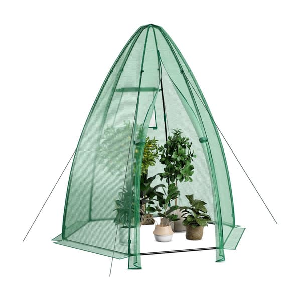 Mini Drivhus 160x160x183 cm grøn/hvid