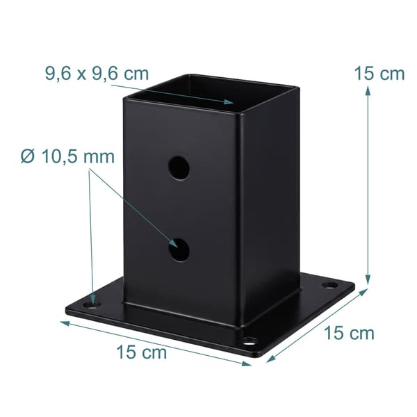 Galvaniserade stolpskor, 4-pack, Kodustaar