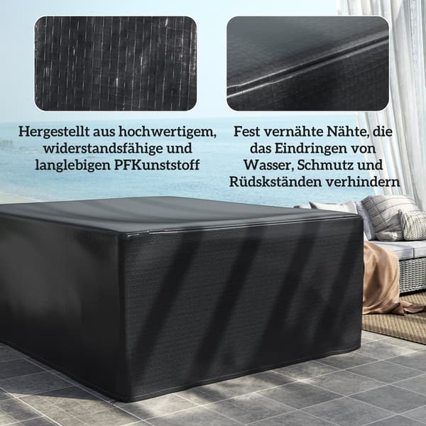 Huonekalusuoja 235x190x90 cm Musta Polyeteeni