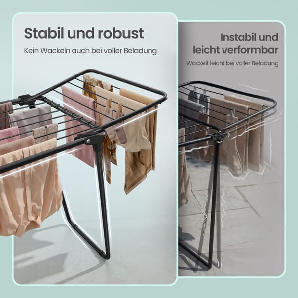 Klesstativ, sammenleggbart, plassbesparende