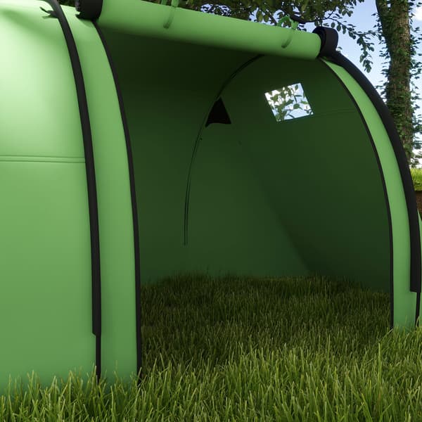 Campingtält 470x220x150 cm Mörkgrönt Polyester