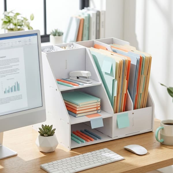 A4 organiser med 2 rum til A4-papir, Kodustaar