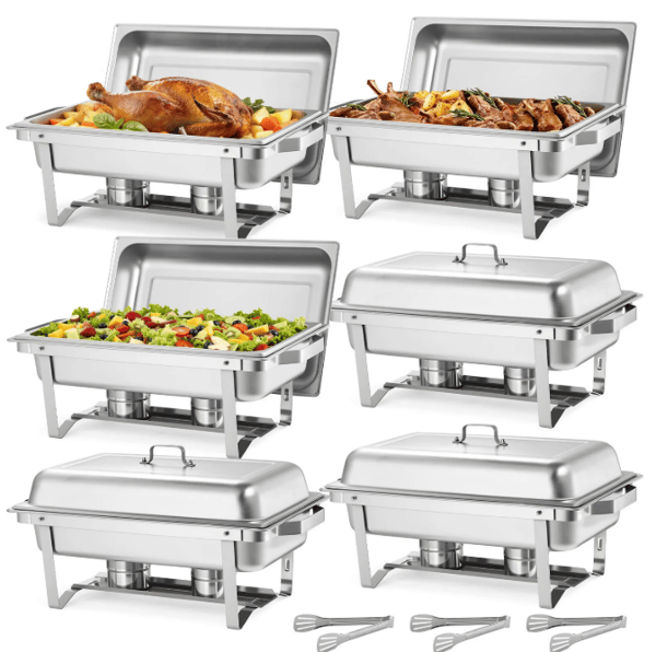 Chafing Dish Set, 6-pack, 61,5x34,5x32,5 cm, rostfritt stål